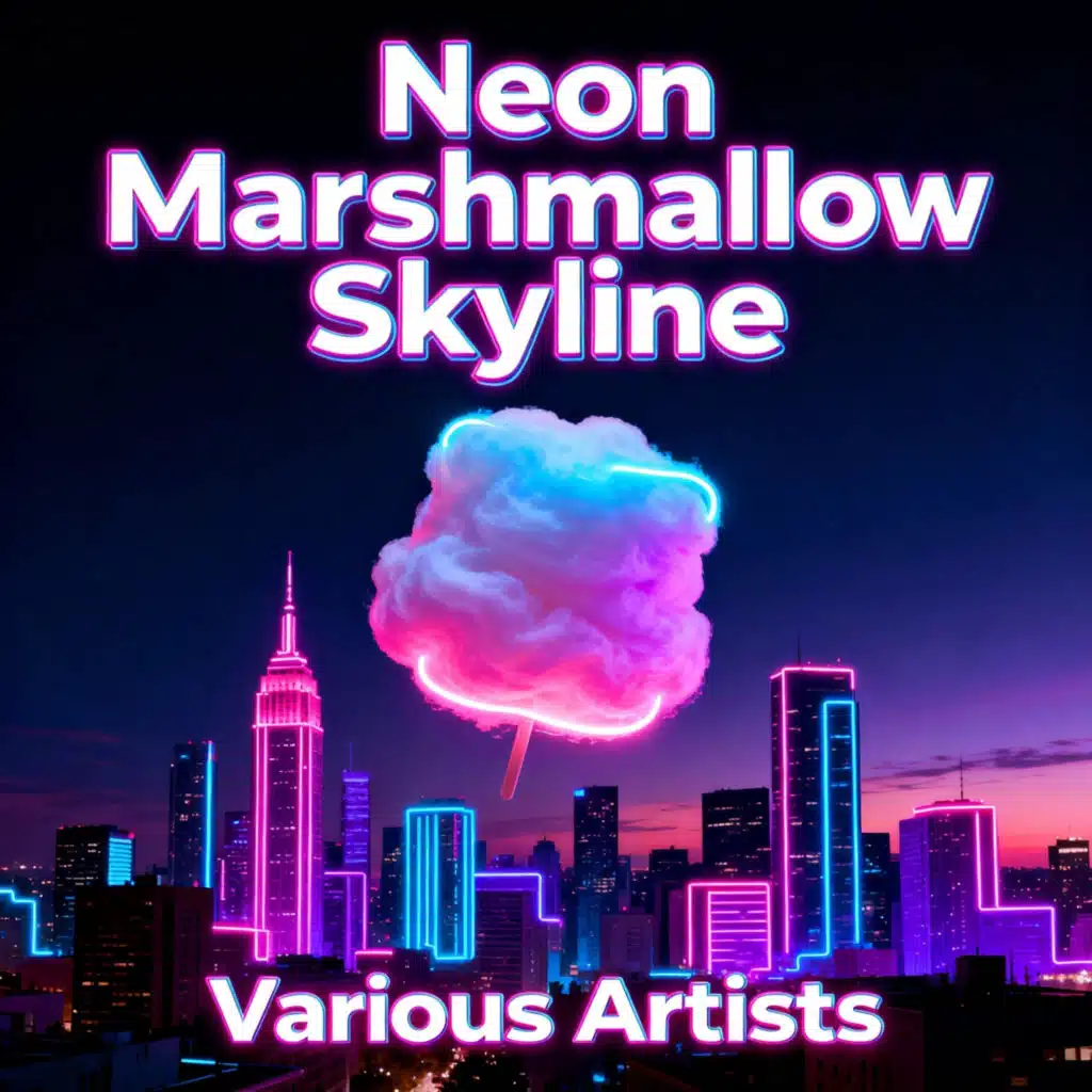 Neon Marshmallow Skyline