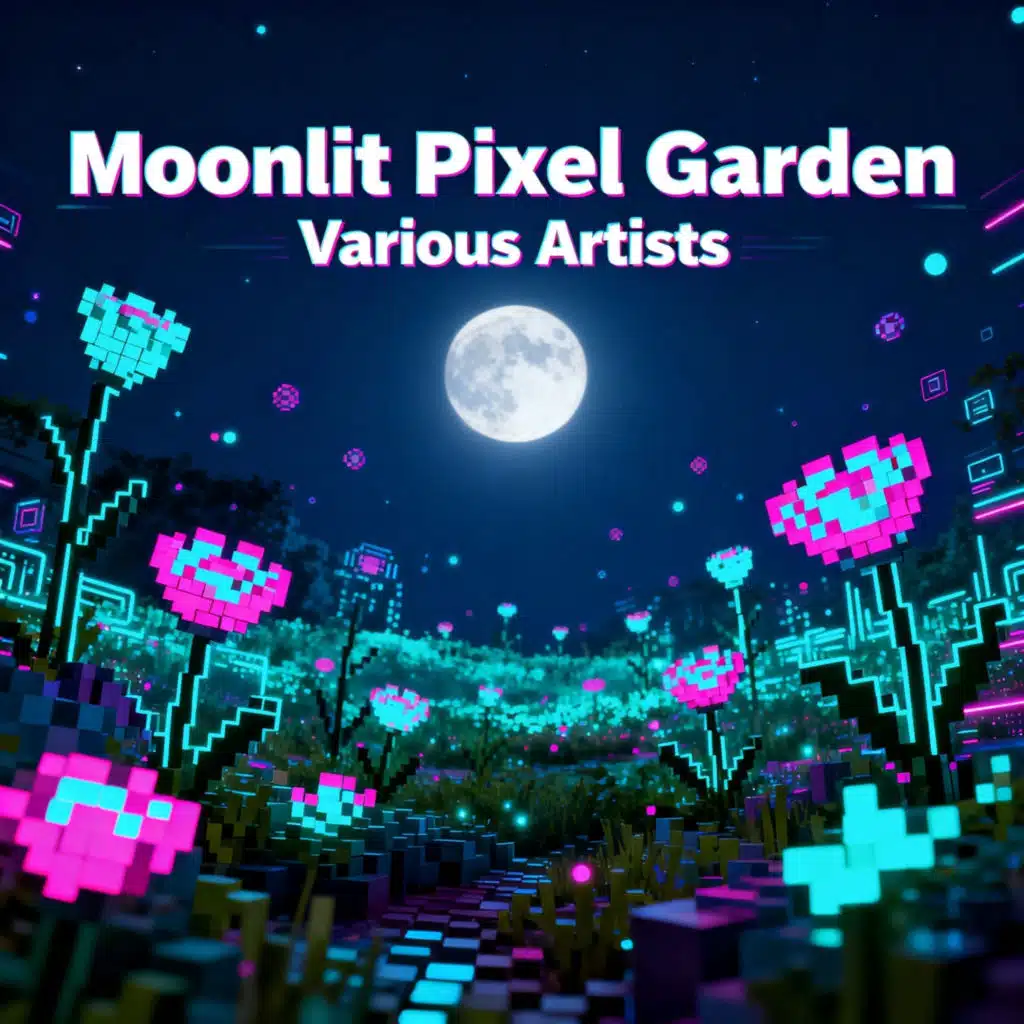 Moonlit Pixel Garden