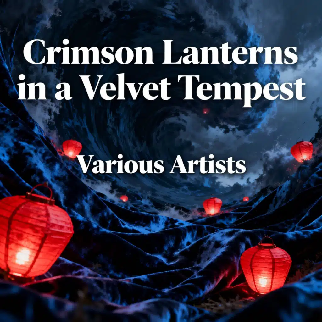Crimson Lanterns in a Velvet Tempest