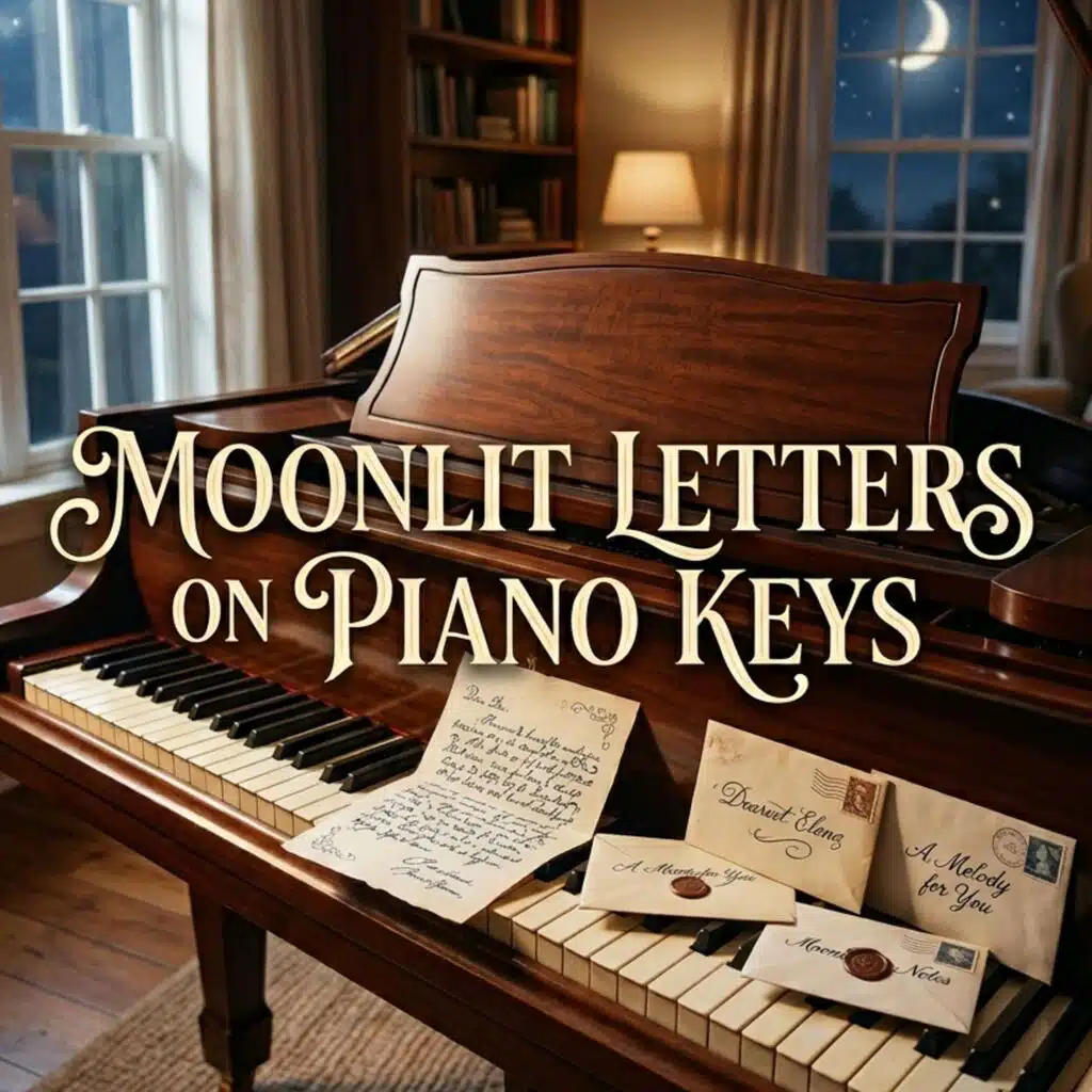 Moonlit Letters on Piano Keys