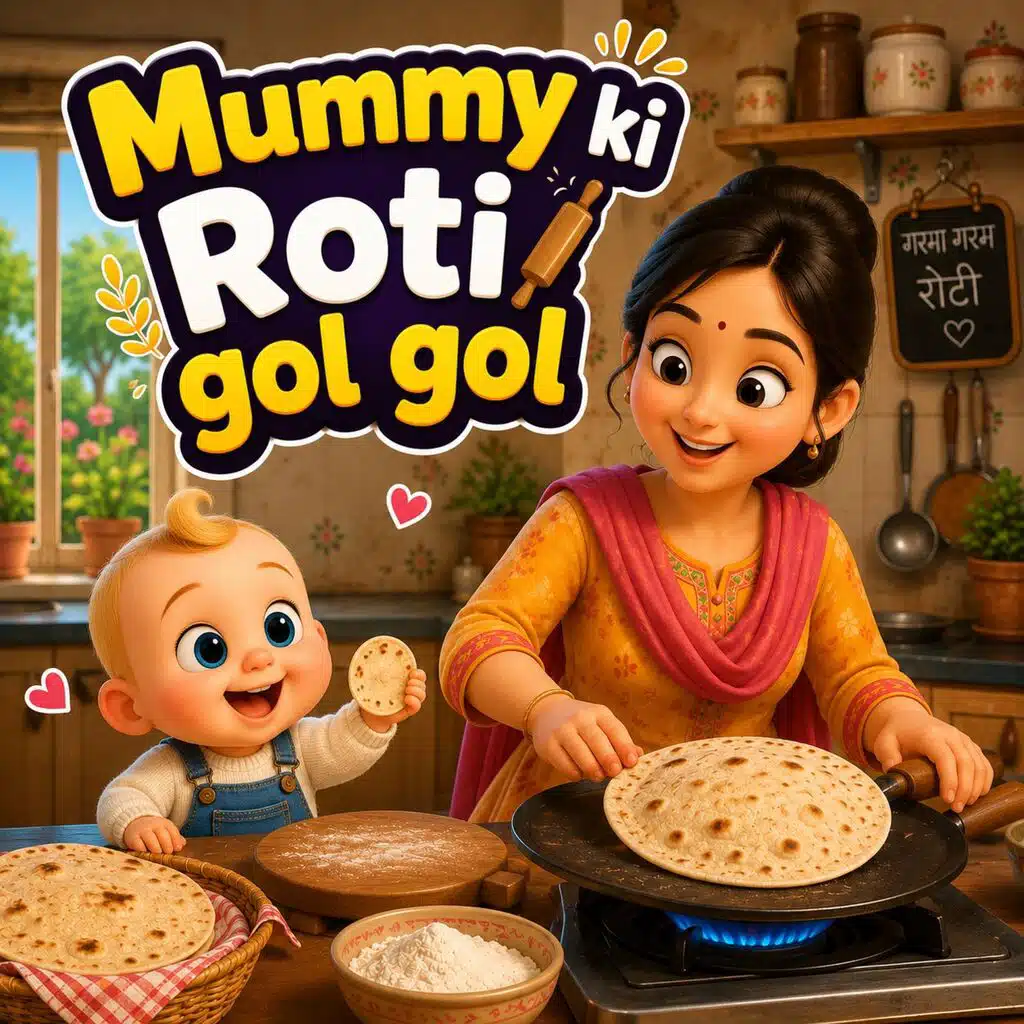 Mummy ki Roti gol gol | Hindi Rhymes