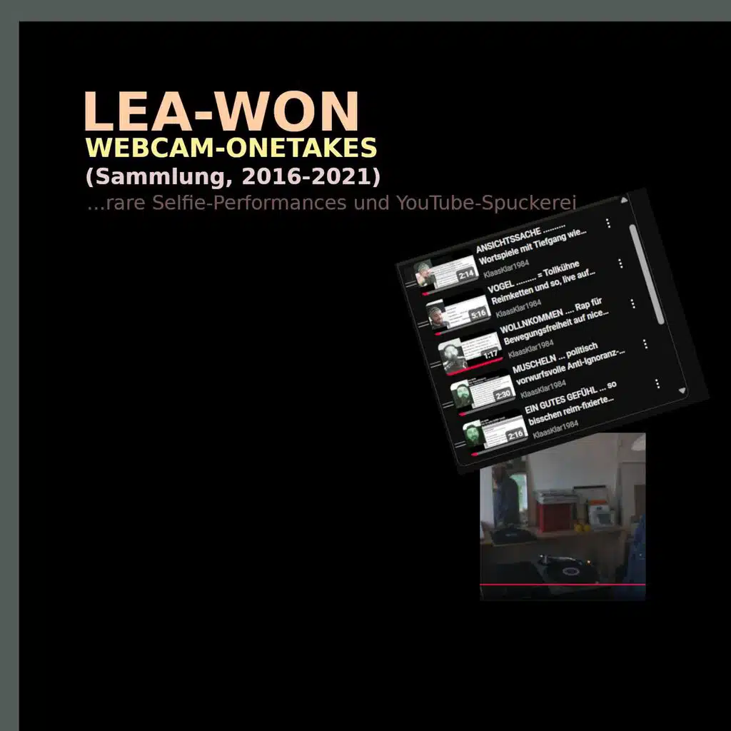 Webcam-Onetakes (2016-2021), genauere Copyleft-Credits auf Bandcamp