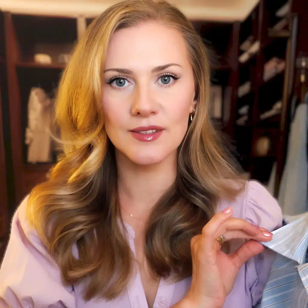 ASMR soft spoken luxury stylist helps you choose better clothing