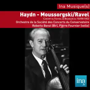 Festival de musique de Besançon, J. Haydn - M. Ravel - M. Moussorgski, Orchestre de la Société des concerts de Paris, Concert du 10/09/1952, Roberto Benzi (dir), Pierre Fournier (violoncelle)