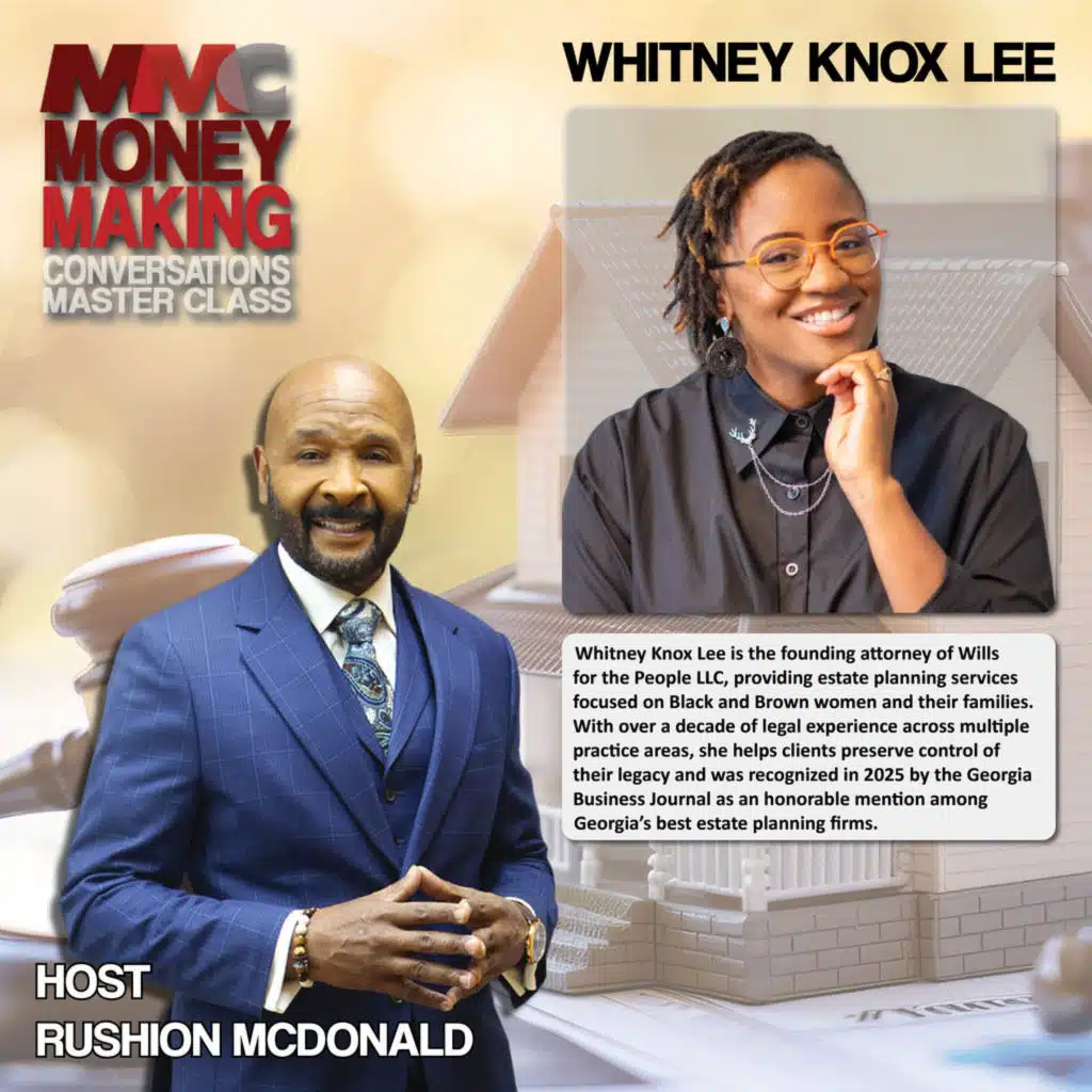 Financial Advice: She empowers families (especially Black and Brown communities) to retain and transfer wealth effectively.