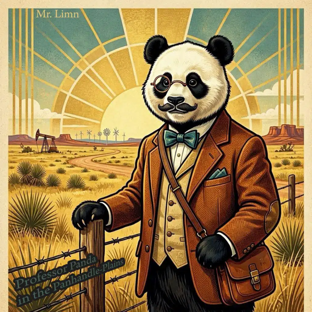 Professor Panda in the Panhandle-Plains