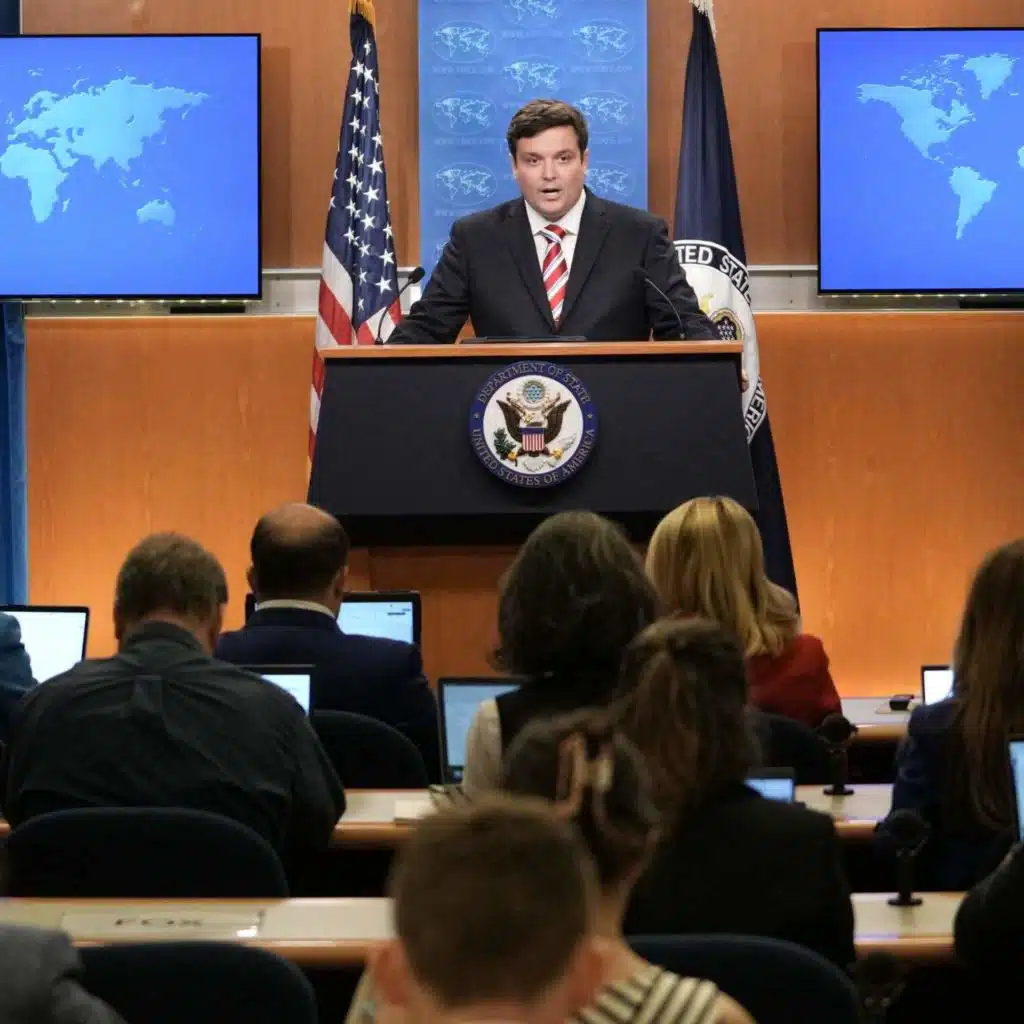 Trump's State Department spokesperson discusses the administration's foreign policy