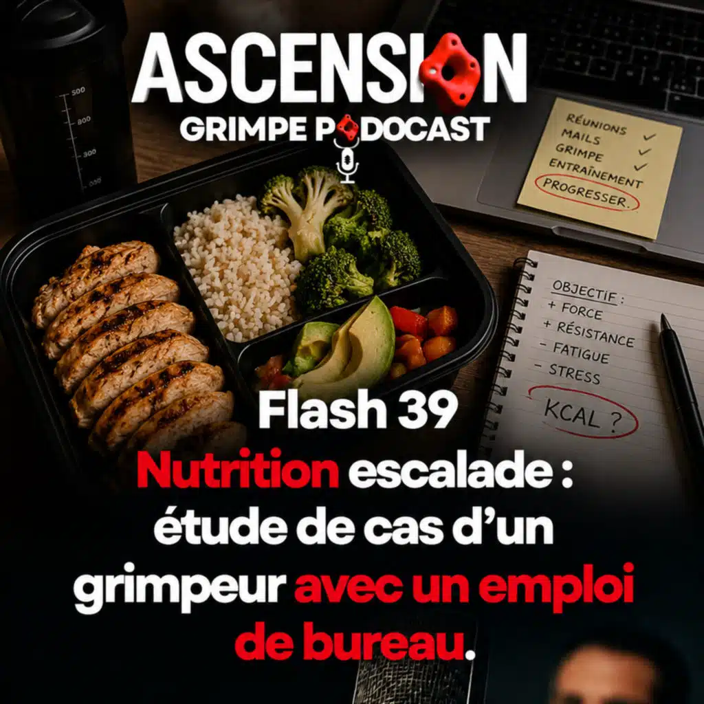 Nutrition escalade : étude de cas d'un grimpeur avec un emploi de bureau – Podcast Flash Ep.39