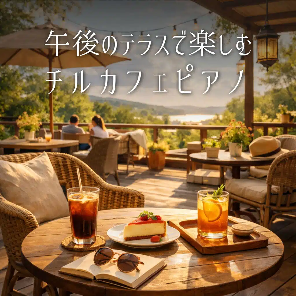 午後のテラスで楽しむチルカフェピアノ