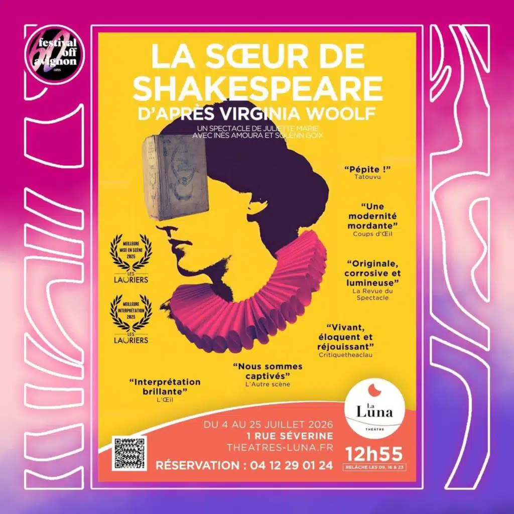 Interview du spectacle la sœur de Shakespeare - Festival OFF Avignon 2026