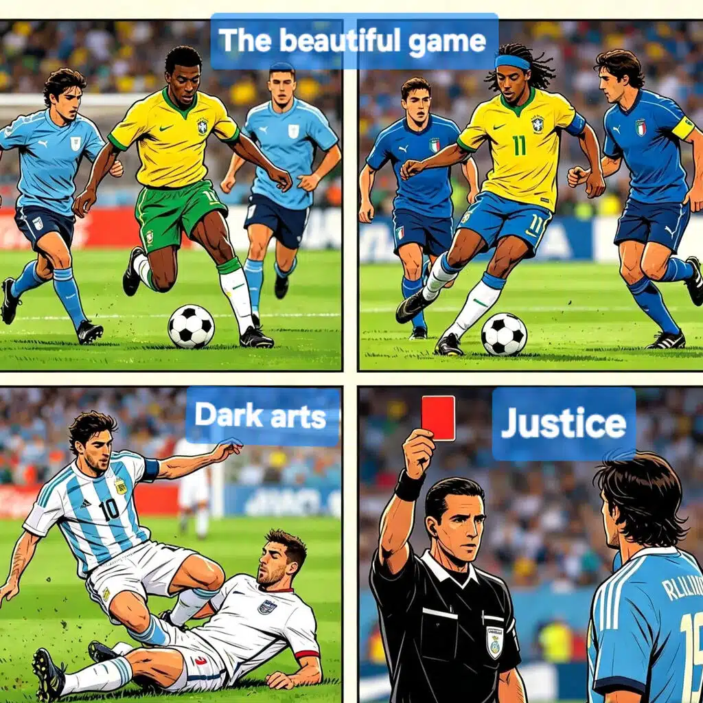 The Beautiful game spoiled by dark arts (Reggae).