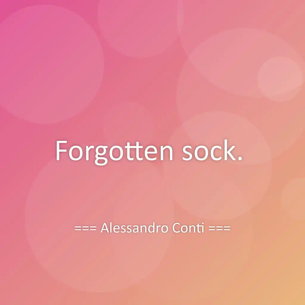 Forgotten sock.