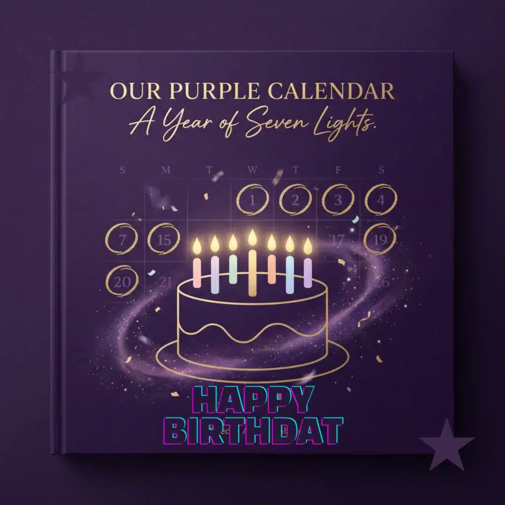 Our Purple Calendar: A Year of Seven Lights