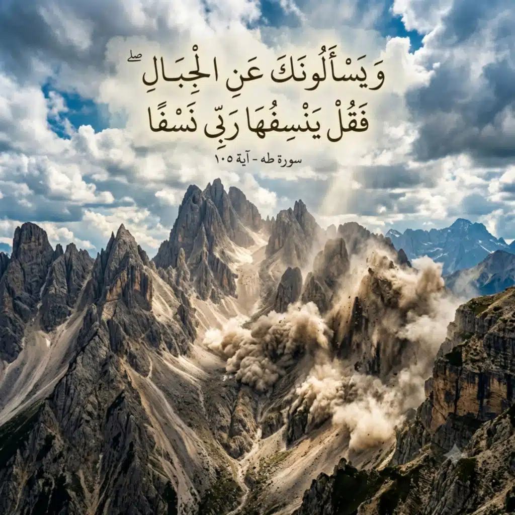 ويسألونك عن الجبال فقل ينسفها ربي نسفا