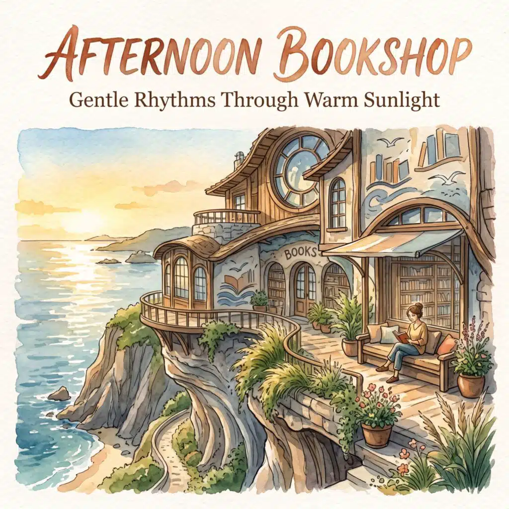 Afternoon Bookshop - Gentle Rhythms Through Warm Sunlight