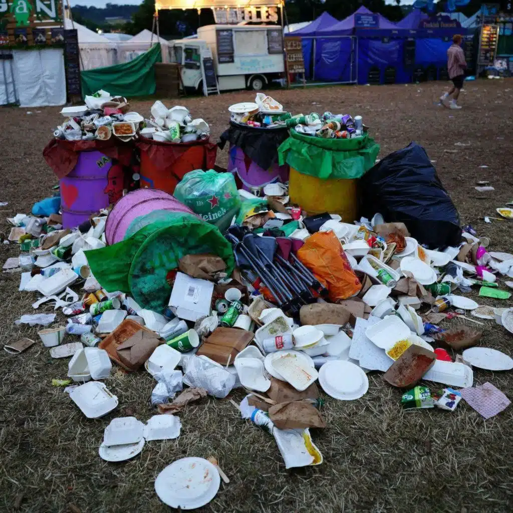 How do we reduce littering at festivals?
