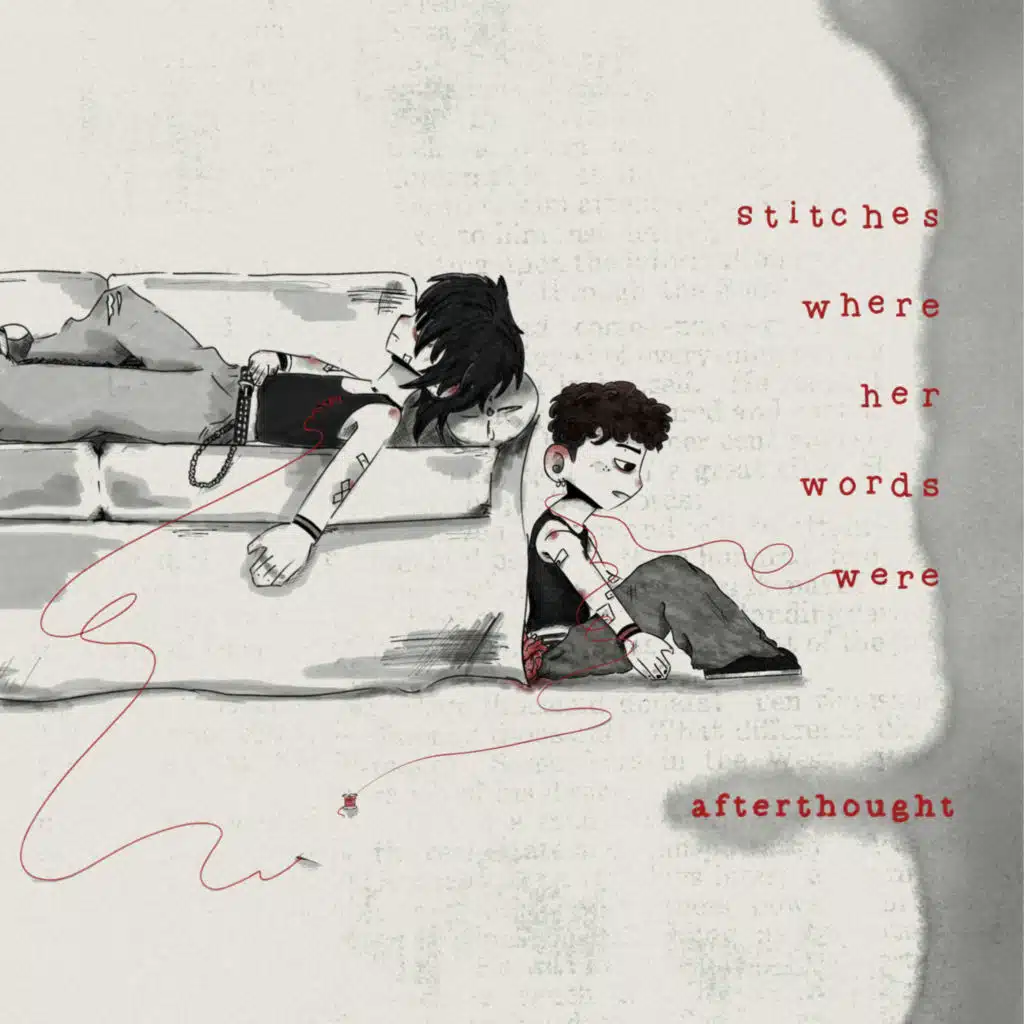 stitches where her words were