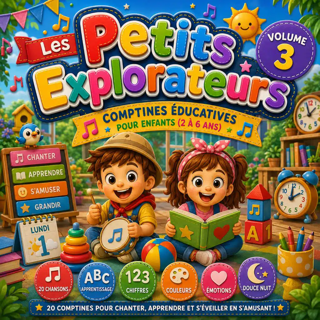 Les Petits Explorateurs Volume 3 – Comptines Éducatives pour Enfants (2 à 6 ans)