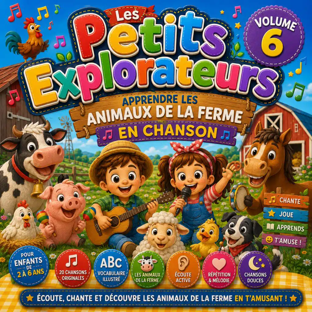 Les Petits Explorateurs Volume 6 – Les animaux de la ferme (2 à 6 ans)