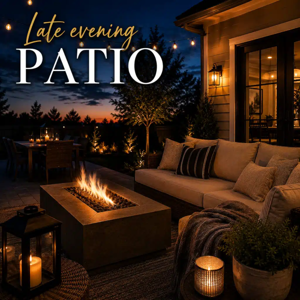 Late evening patio