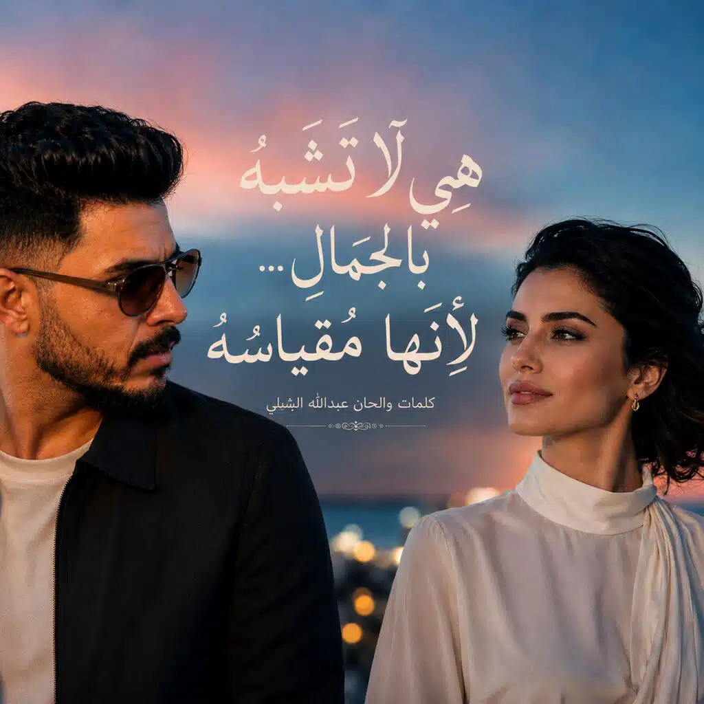 هي لَا تشَبهُ بالجمَالِ لِأَنها مقياسُهُ