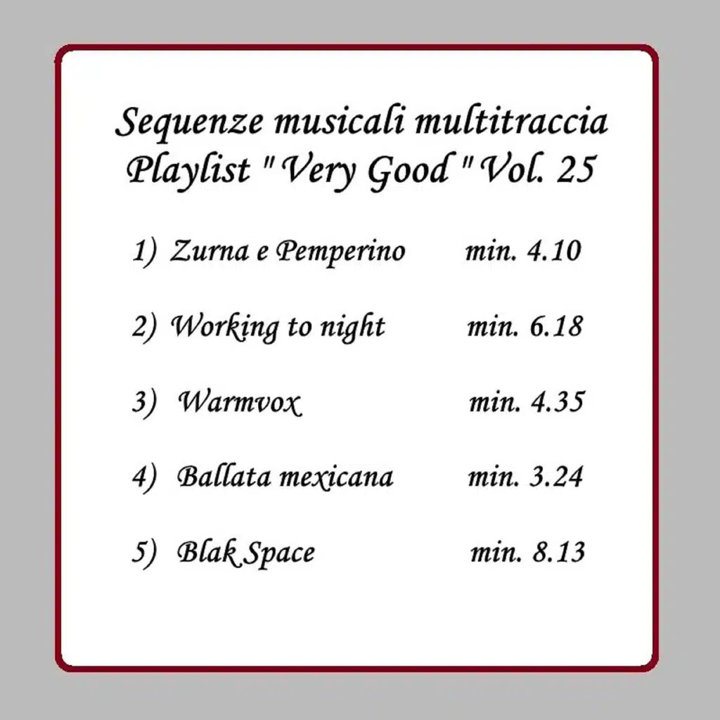 Sequenze musicali " Very Good " Vol. 25°