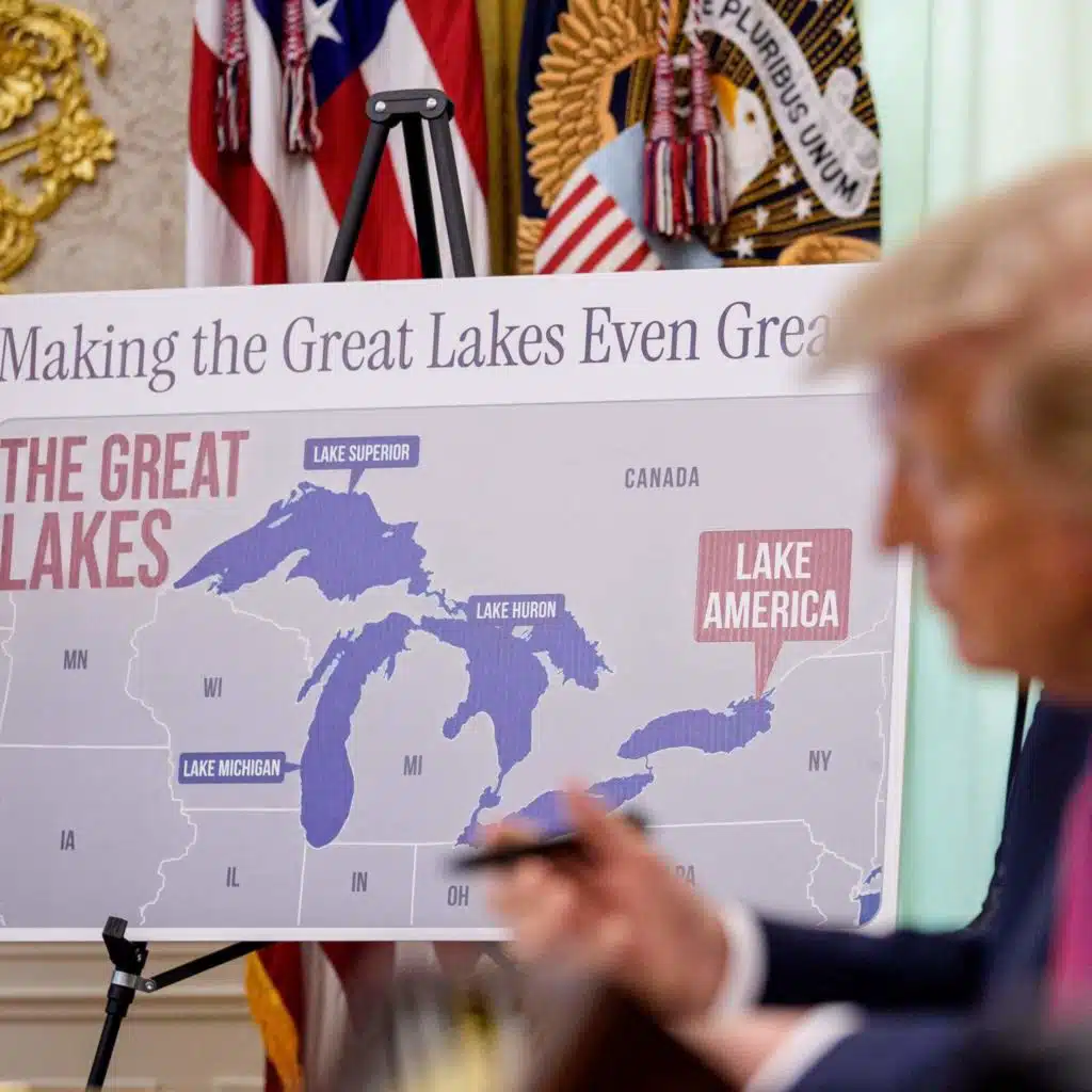 Trump signs order renaming Lake Ontario to Lake America