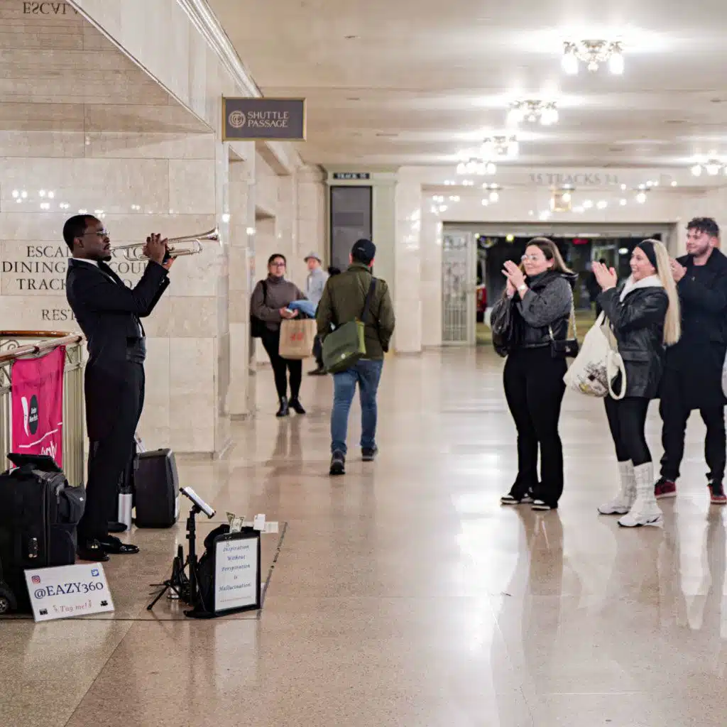 Trumpeter Eganam 'ÉGO' Segbefia Uses the Subway as the Stage