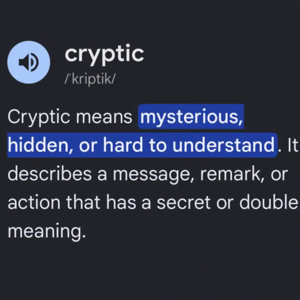 Cryptic