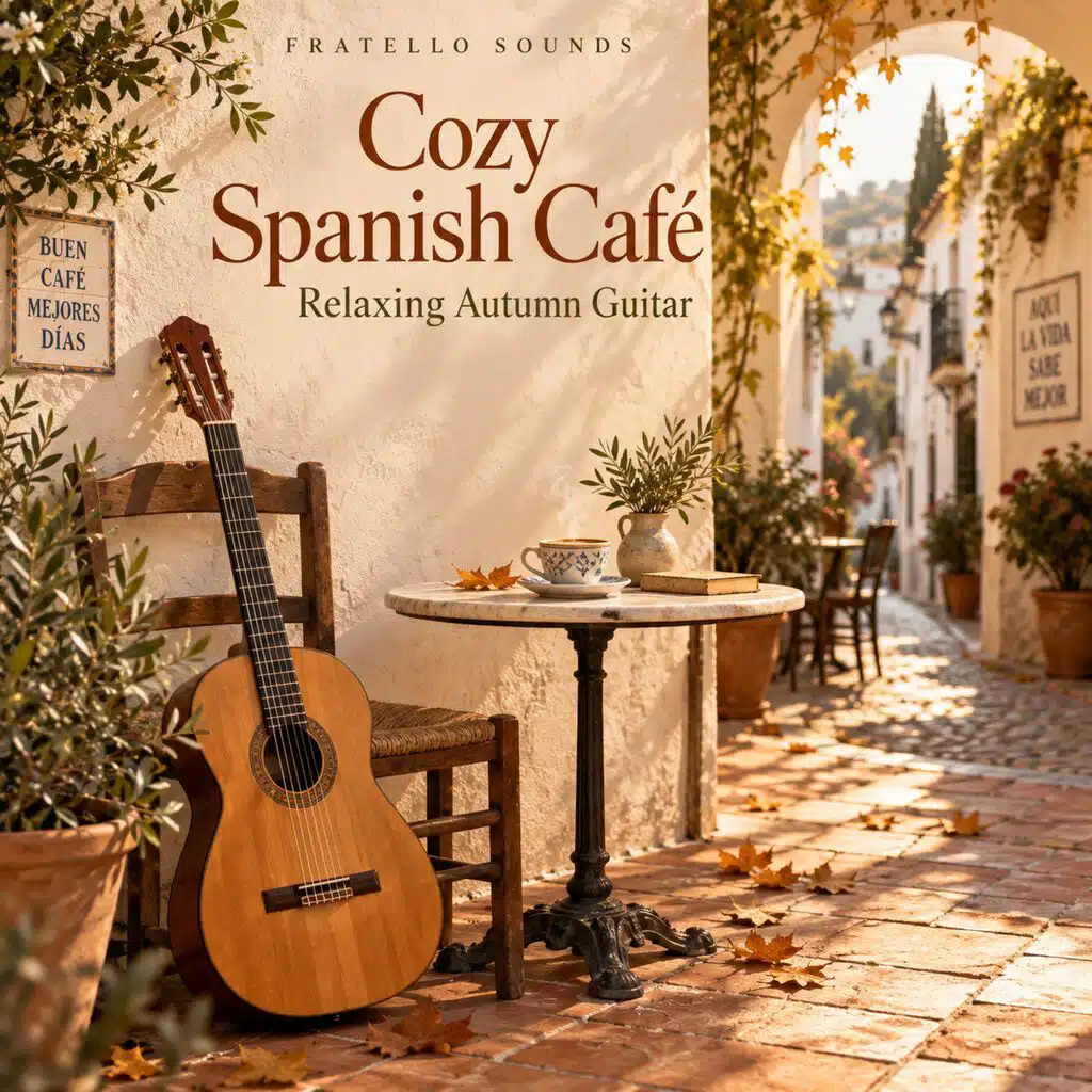 Cozy Spanish Café – Relaxing Autumn Guitar