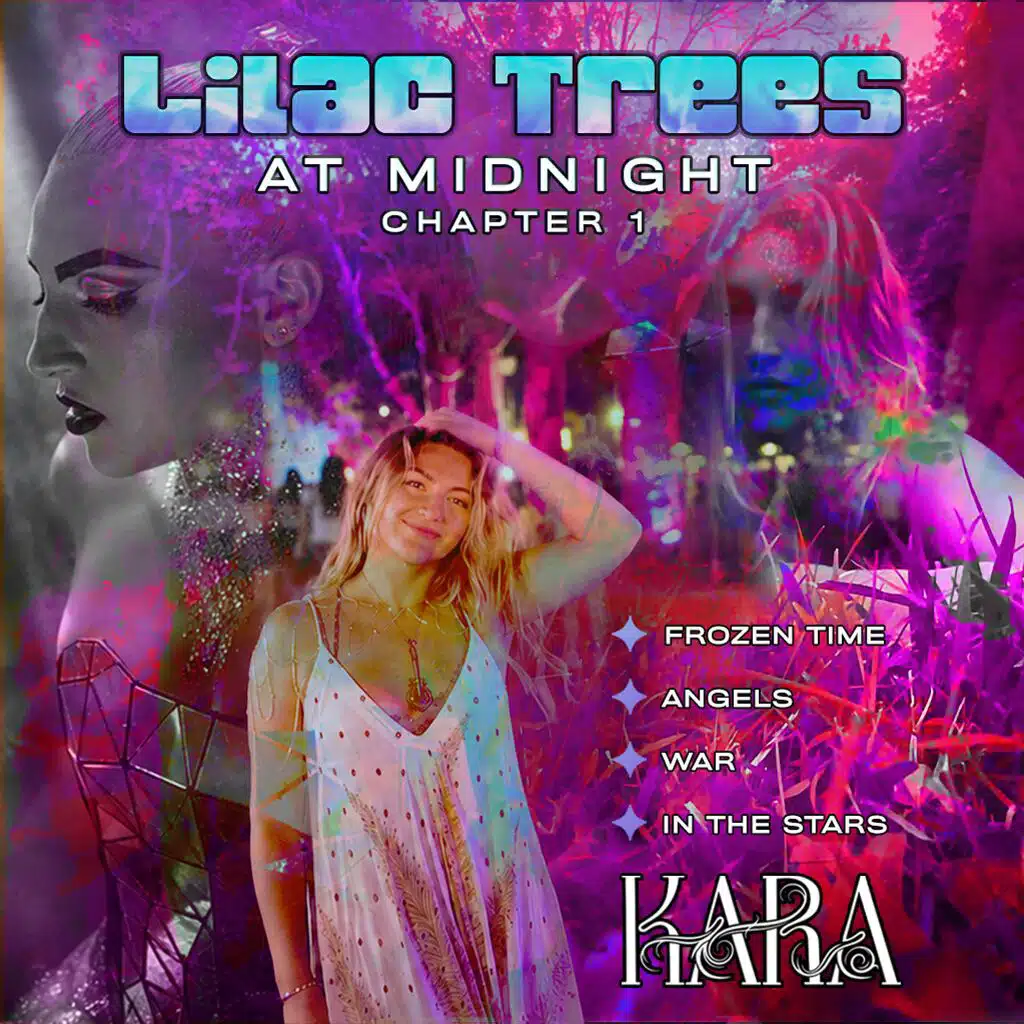 lilac trees at midnight