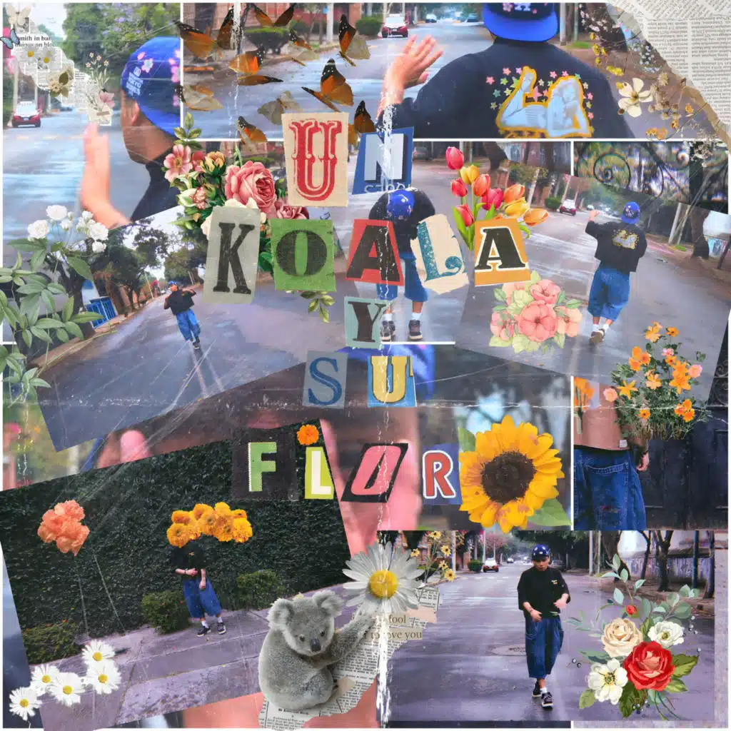 Un koala y su flor