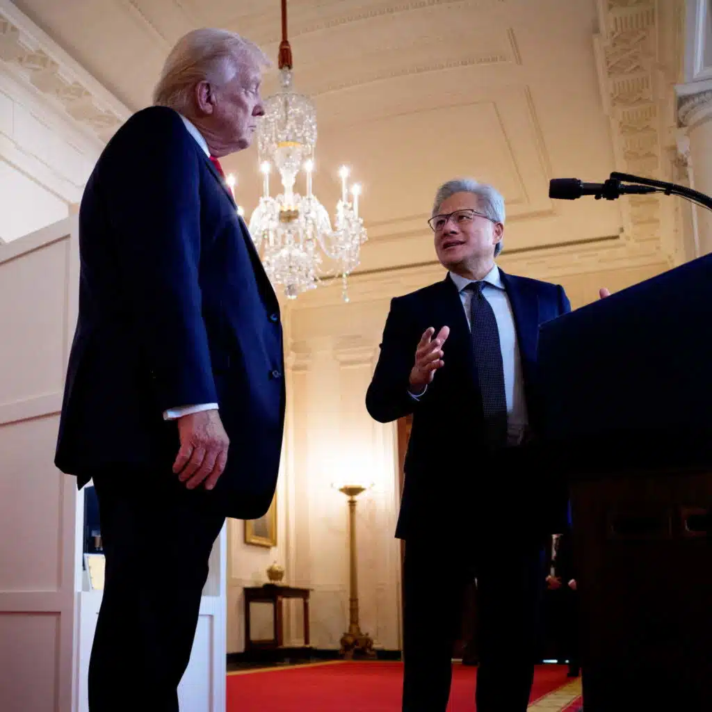 Jensen Huang has President Trump’s ear. What might he be telling him about AI?