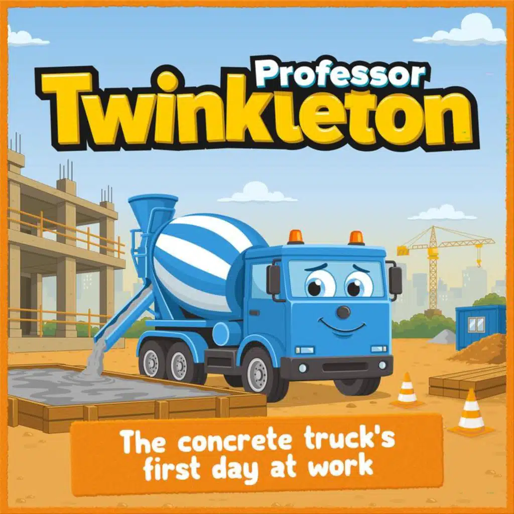 The concrete truck’s first day at work