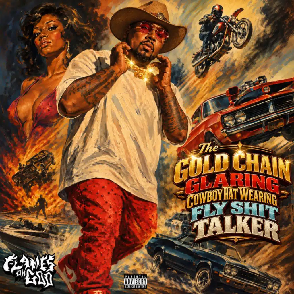 The Gold Chain Glaring Cowboy Hat Wearing Fly Shit Talker