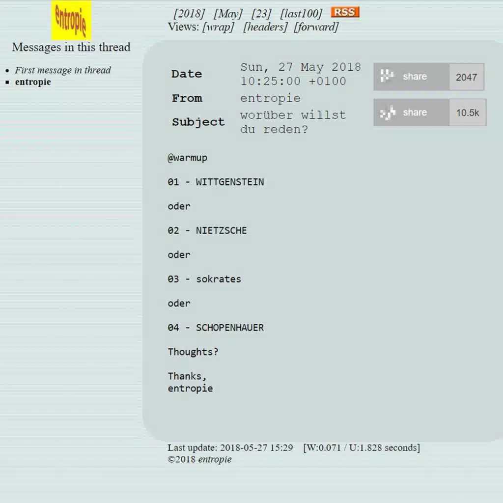 Worüber willst du Reden?