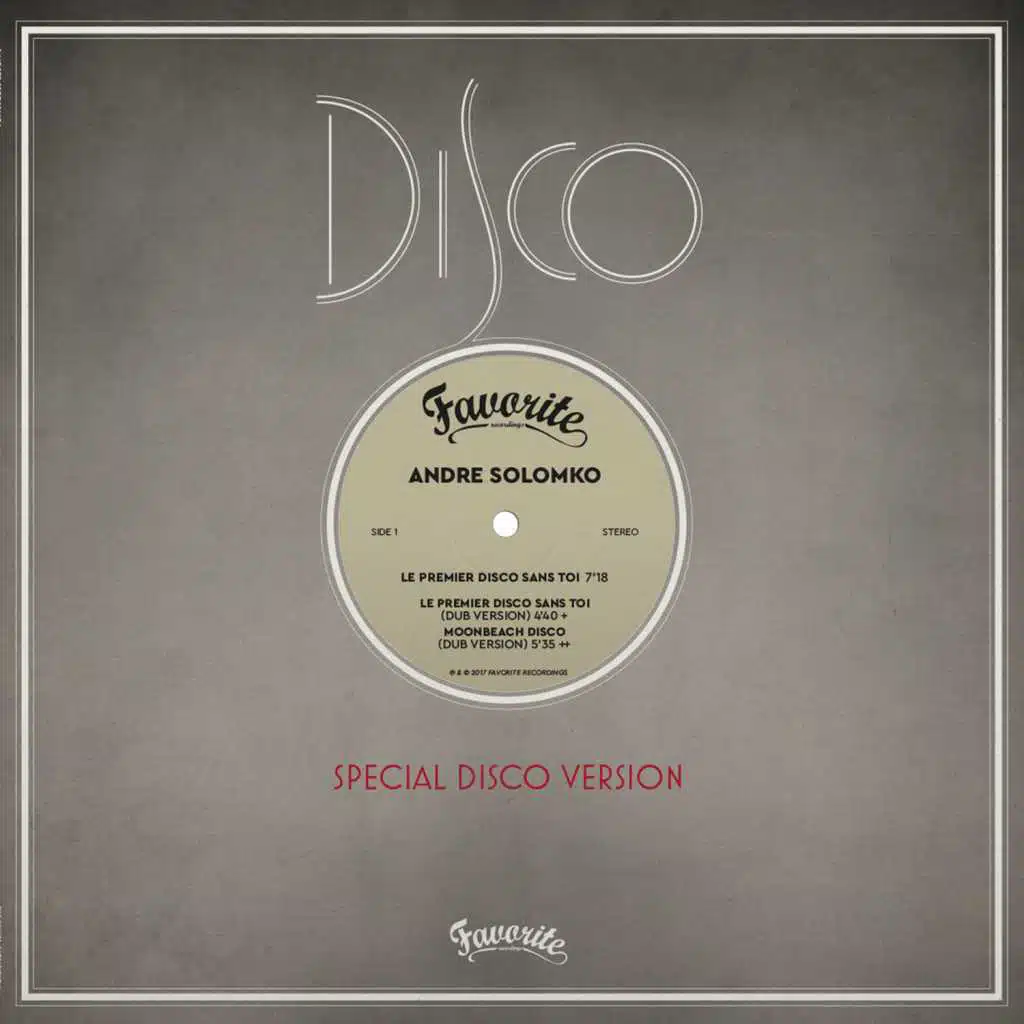 Le premier disco sans toi