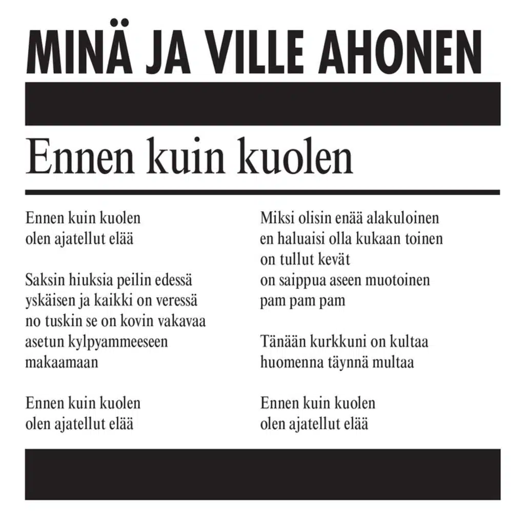 Minä ja Ville Ahonen
