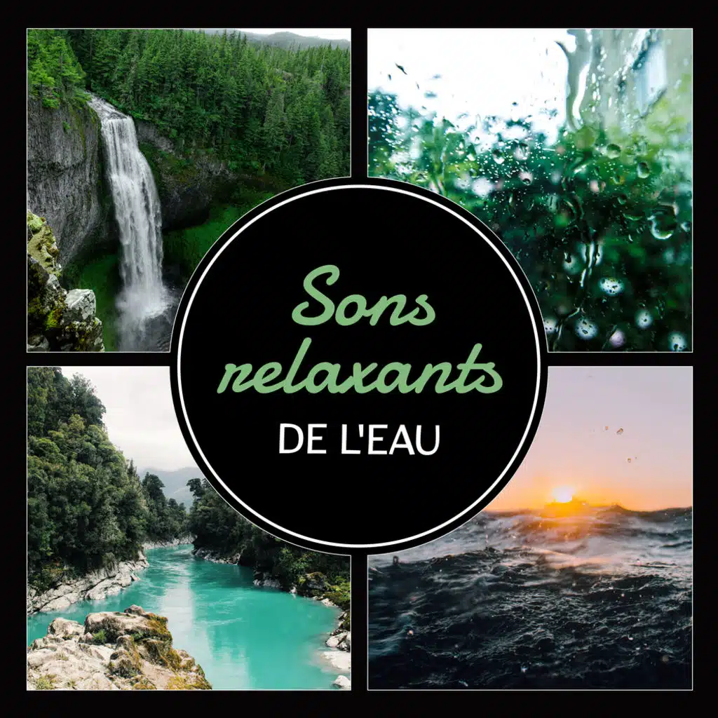 Sons relaxants de l'eau - Cascade de guérison, Ruisseau apaisant, Ondes océaniques étonnantes, Pluie apaisante