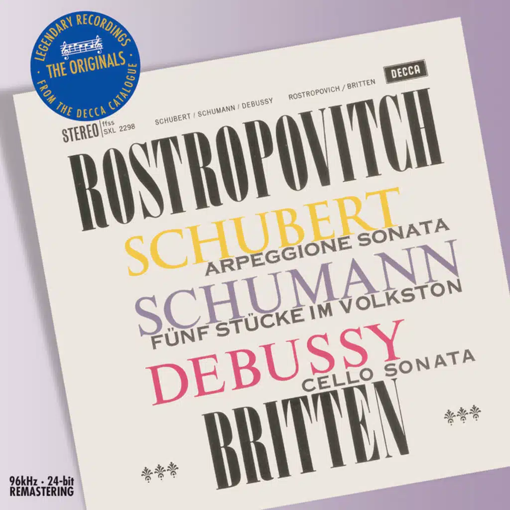 Schubert/Schumann/Debussy: Works for Cello & Piano