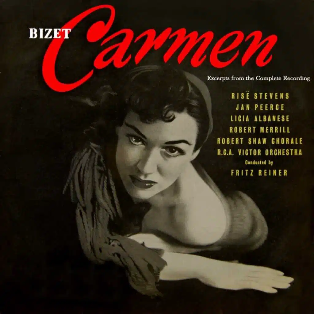 RCA Victor Orchestra, Fritz Reiner, Rise Stevens, Licia Albanese, Margaret Roggero, Osie Hawkins, Alessio De Paolis, Jan Peerce, Robert Merrill, Paula Lenchner, Hugh Thompson and George Cehanovsky