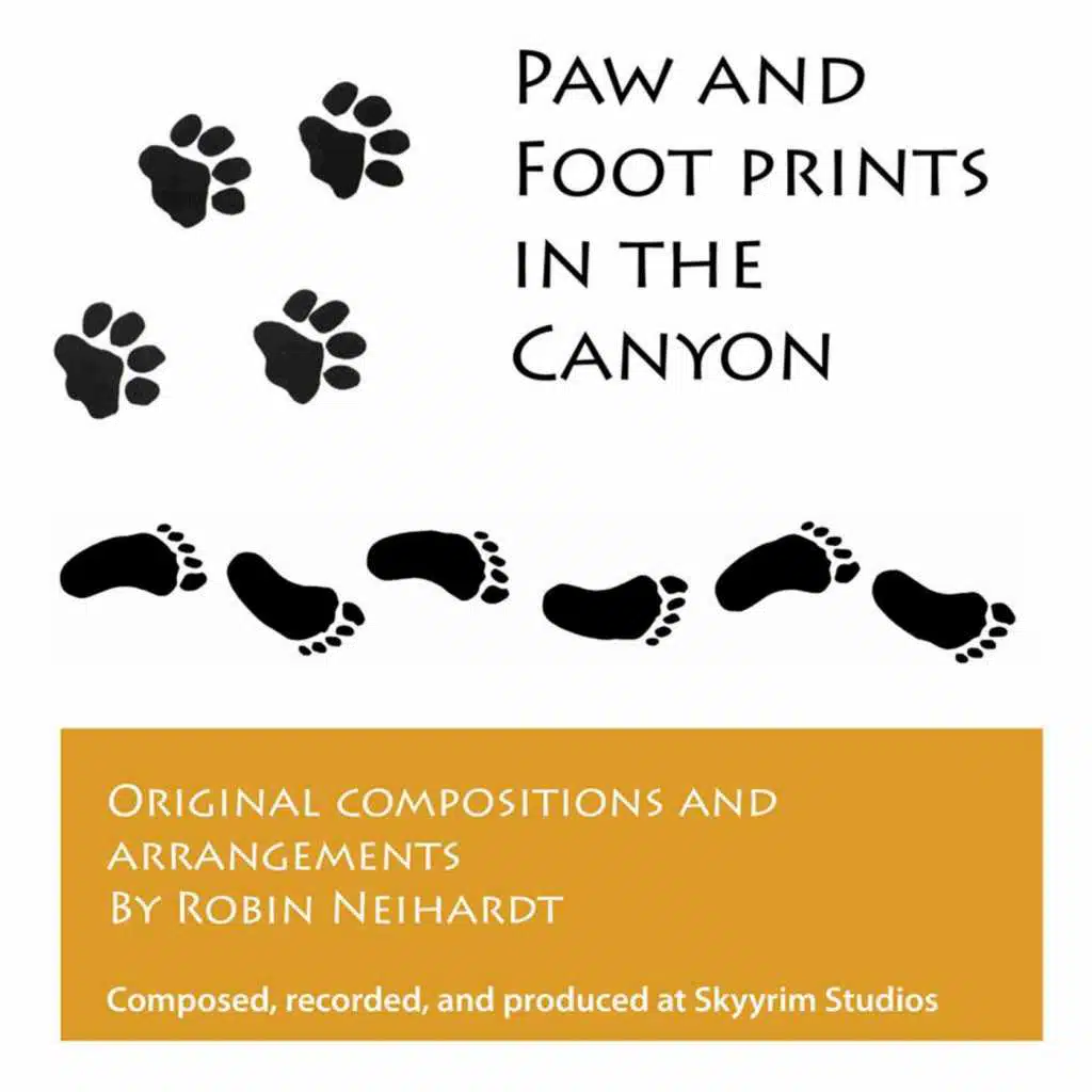 Paw and Foot Prints in the  Canyon