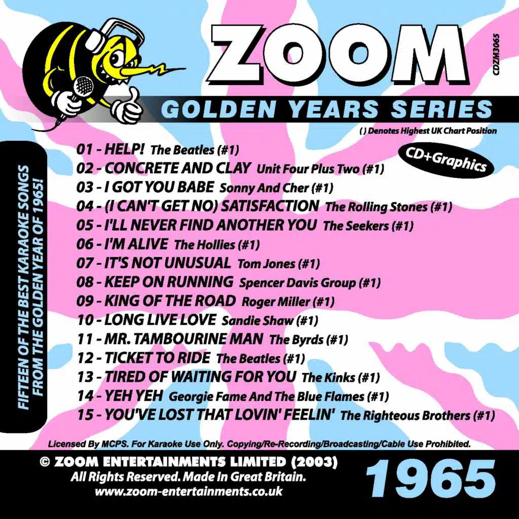 Zoom Karaoke Golden Years 1965