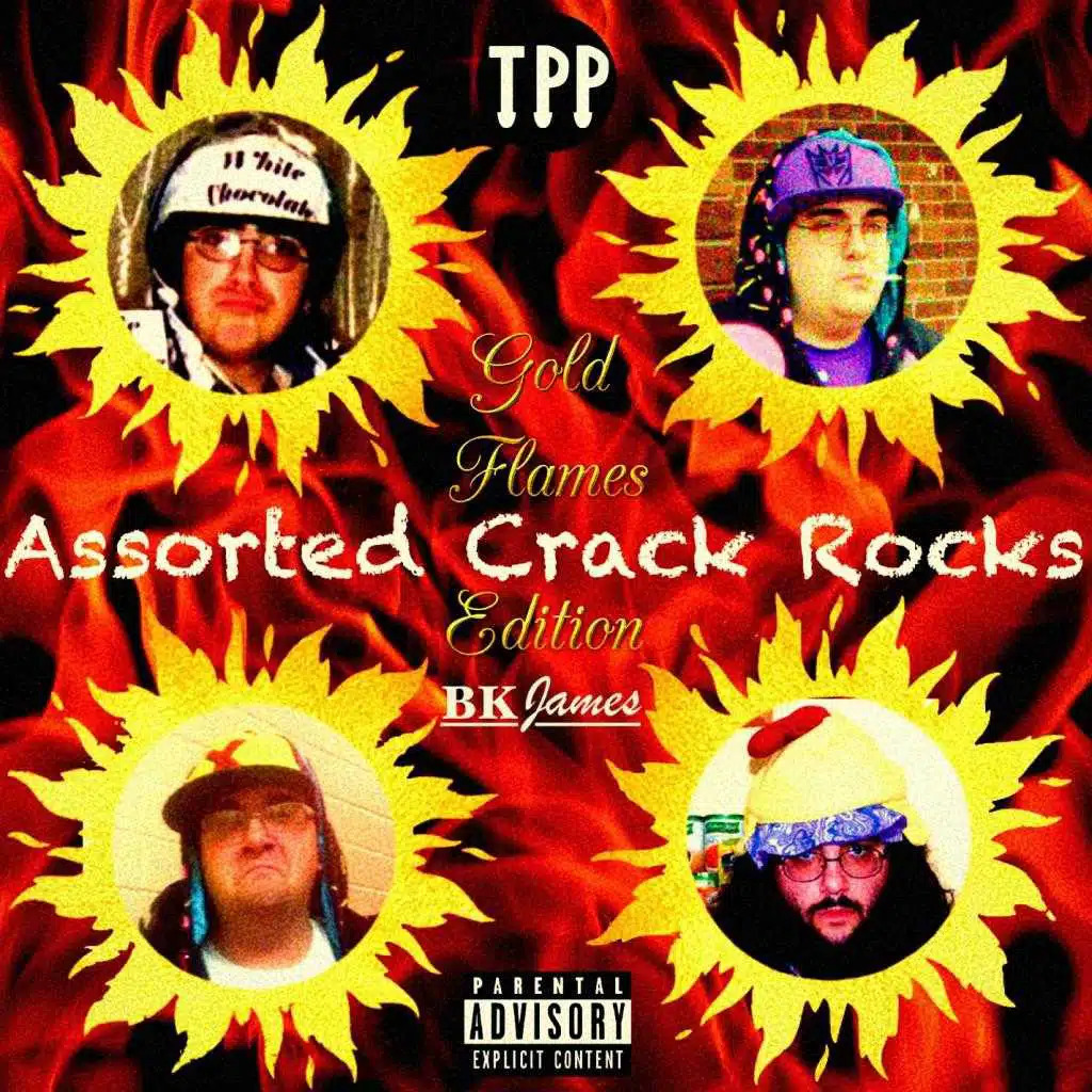 Assorted Crack Rocks: Gold Flames Edition