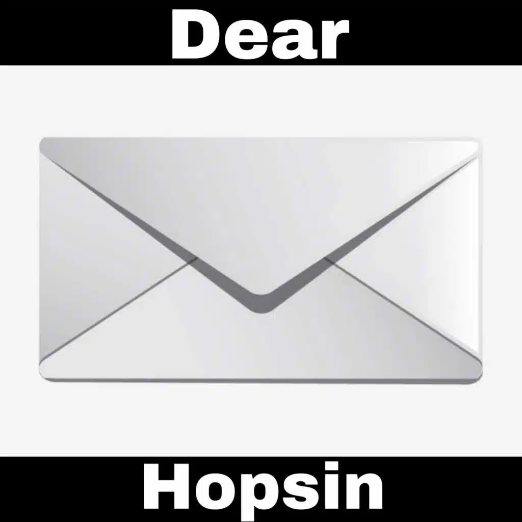 Letter to Hopsin