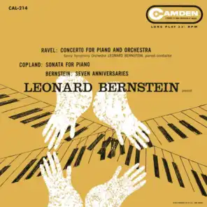 Ravel: Piano Concerto in G Major, M. 83 - Bernstein Seven Anniversaries - Copland: Piano Sonata - Blitzstein: Dusty Sun - Bernstein: I hate music