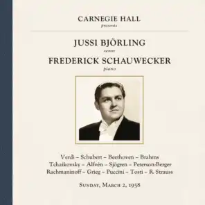 Jussi Björling at Carnegie Hall, New York City, March 2, 1958