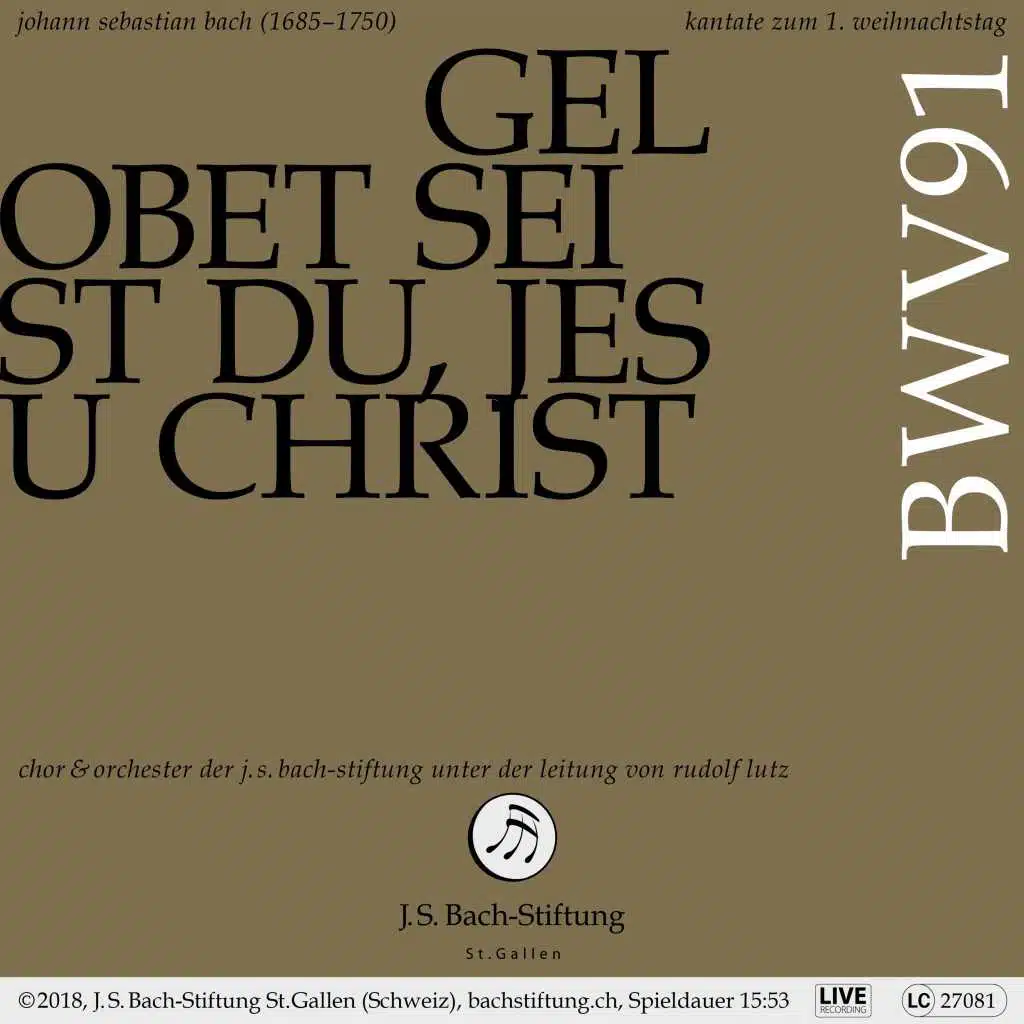 I. Chor - Gelobet seist du, Jesu Christ
