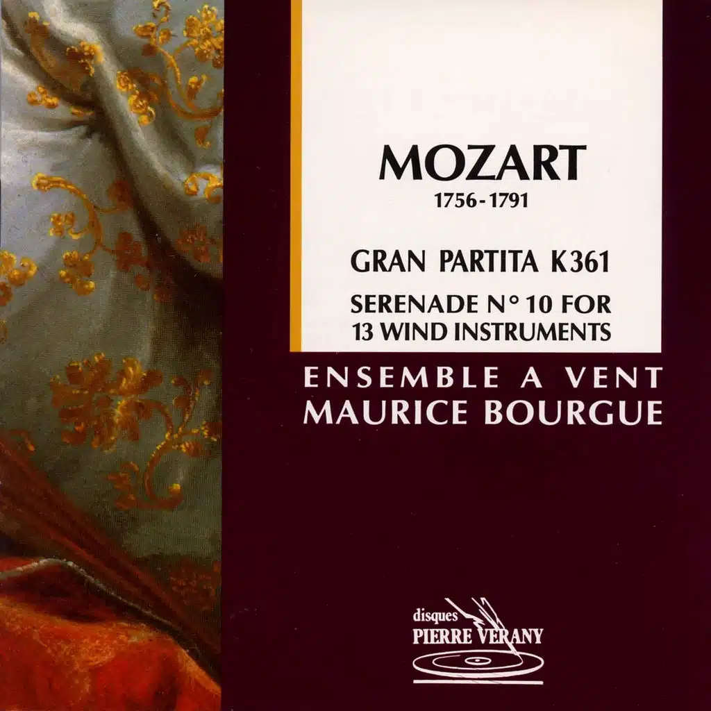 Mozart : Sérénade No. 10  Gran Partitapour 13 instruments à vent,  K 361