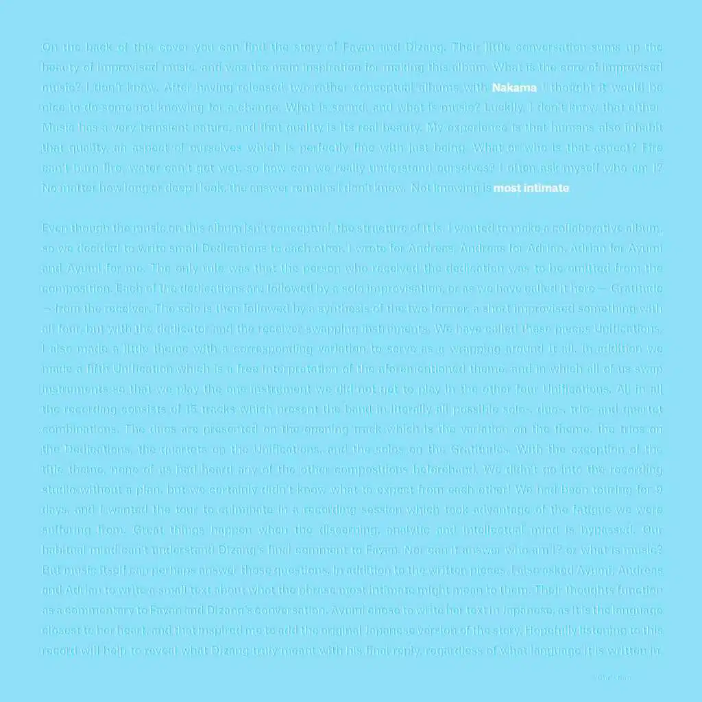 Most Intimate (feat. Andreas Wildhagen, Adrian Løseth Waade, Christian Meaas Svendsen & Ayumi Tanaka)